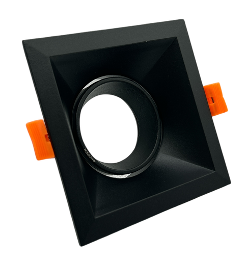 [010109 | Q903F-AD negro] O.B. Prof. Gu10 Movil Cuad. Aluminio Negro (100X100X85Mm)