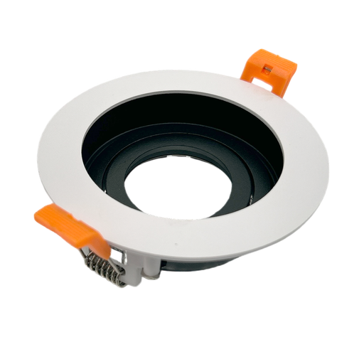 [010160 | T24-1Y-U] O.b. GU10 Emp. Movil Red. Alum. Blanco+Negro D100mm