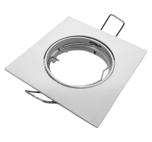 [010208 | TS07 BL GU10] O.B. Gu10 Mov. Cuad. Aluminio Blanco (82x82x22)mm Ip20