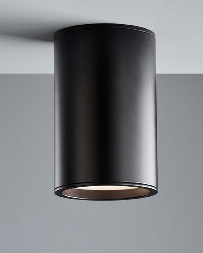 [010331 | 2221/ black] O.B. Sob. 1L Gu10 Red. Alum. Negro C/Cristal (D64X100Mm) IP54