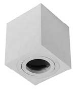 [010350 | 80-1F-LD blanco] O.B. Sob. Gu10 Rect. Aluminio Blanco (D80X85Mm)