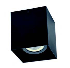 [010378 | TS-154BK] O.B. Sobr. E27 Par30 C/Corto Rect. Aluminio Negro (D140X140X150Mm)