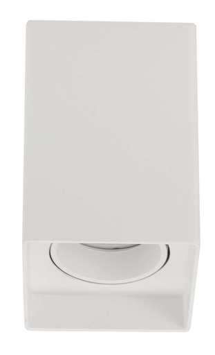 [010402 | TS126 BLANCO] O.B. Sob. Gu10 Movil Rect. Plastico Blanco (80X130Mm)