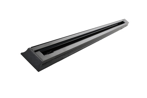 [010731 | Riel 1mt Black] Riel P/Spot Alum. Negro 1mts 2vias