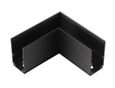 [010967 | T2201L] Conector Sob. L Lateral P/Riel Magnetica 85X85X46Mm Negro