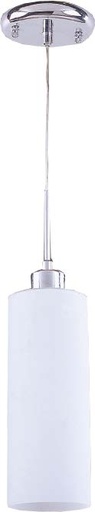 [020470 | 80018SL/1H WT] Lamp. Colg. 1L E27 45X10Cm Sl Vidrio Blanco