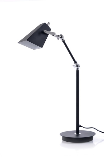 [021002 | TK-731BK+CR.1T-A.BK*] Lamp. Escritorio 1L E14 Negra+Pantalla Metalica (500X400X170)Mm