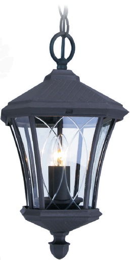 [022009 | 011-H Negro] Farol Colg. 1L E27 Mediterraneo (450X230Mm)