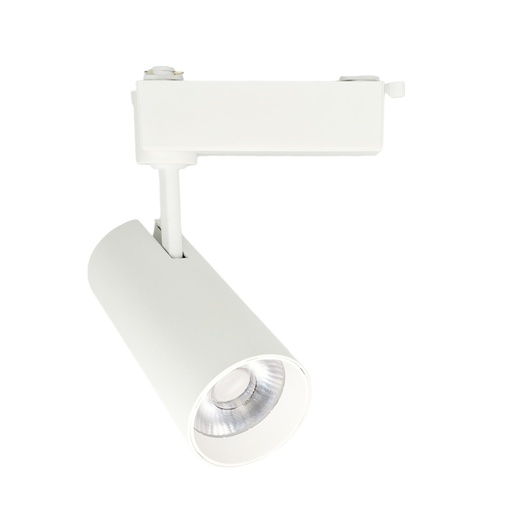[030253 | TL-015A-20W WH] Spot Led P/Riel Movil Alum. Blanco 20w 4k 24gr. 1600lm (210x90)mm