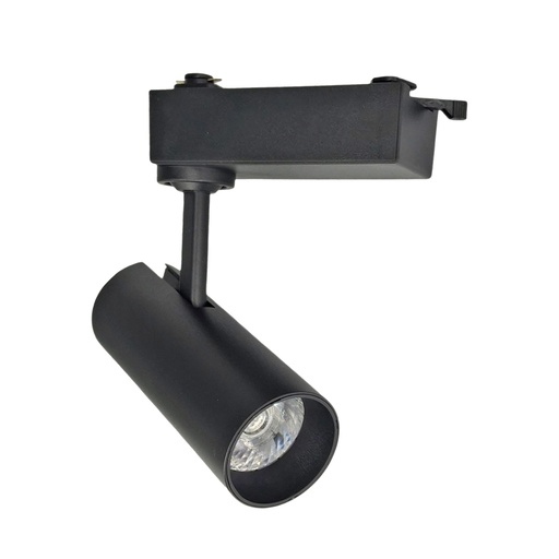 [030254 | TL-015A-20W BK] Spot P/Riel Led Mov. 20w 4k 24Gr. 2000lm Negro (100-265)v (210x90)mm