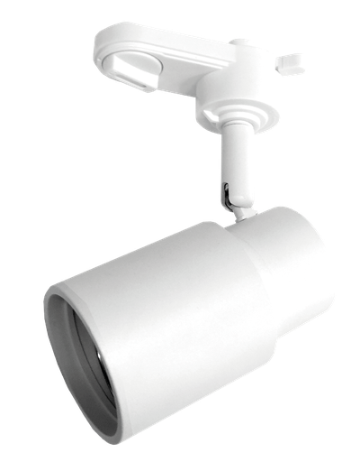 [030276 | SN-029 wh GU10 riel] Spot Gu10 Movil P/Riel Bl Moderno (12X10Xd5Cm)