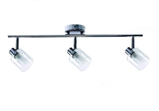 [032059 | 64124CR.C3B.WT+CL] Spot 3L G9 Aluminio+Copa Vidrio (615X90X190Mm)