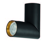 [032143 | D386 negro+dorado] Spot Sob. Movil Negro+Dorado 1L Gu10 (D55X190Mm)