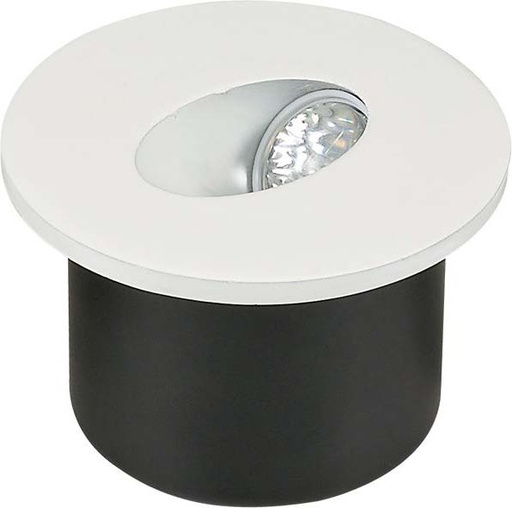 [033110 | L9230R-3] Spot Pared/Gradas Emp. Red. Aluminio Blanco 1X3W 3K (D80X50Mm) Ip20