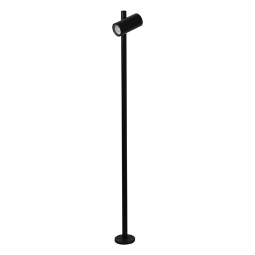 [034045 | 35200410.16] Farol De Pie 1L Gu10 Movible Aluminio Negro (1100Mm)