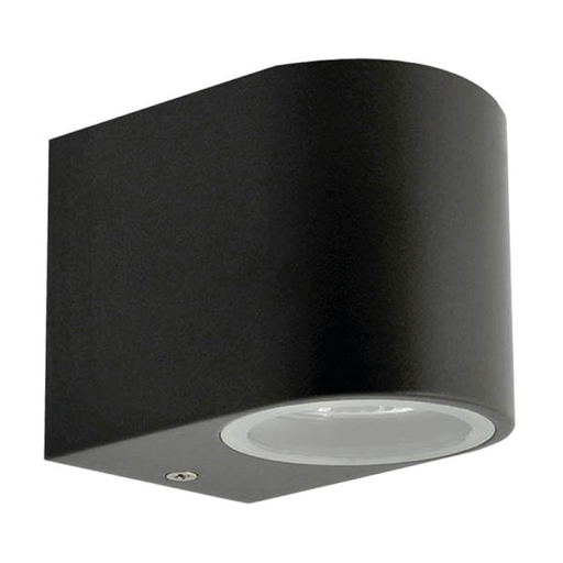 [034180 | KZ-WDK-B2178] Aplique Pared Borde Red. Alum. 1L Gu10 Negro (68x81x92)mm Ip54