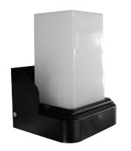 [034215 | YJ8304/1] Aplique Pared Ext. 1L E27 Negro+Blanco Ip54