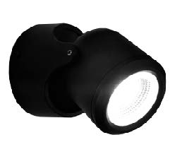 [034217 | 21001/BK] Aplique Pared Ext. 1L Gu10 Movible Negro Ip54