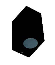 [034266 | TS127S-2-Bk] Aplique Pared Bid. 2L Gu10 Rect. Plastico Negro (150X95X72Mm) Ip65