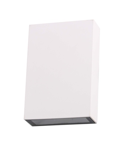 [034288 | LBD2750-4 wh] Aplique Pared Led Bid. Rect. Plastico Blanco 2X2W 3K (123X83X30Mm) Ip65