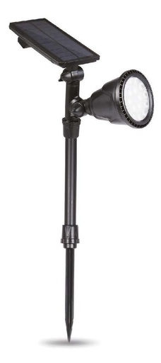 [035001 | SOLAR LED GROUND LIGHT] Estaca Solar Led Plastico 1.2w 5k Ip65 Negro