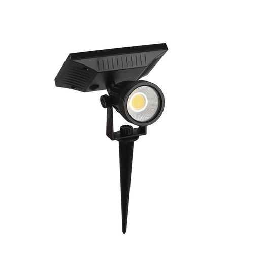 [035009 | SL1911] Spot Estaca Solar Led Plastico Negro 2W 3K 50Lm Ip65