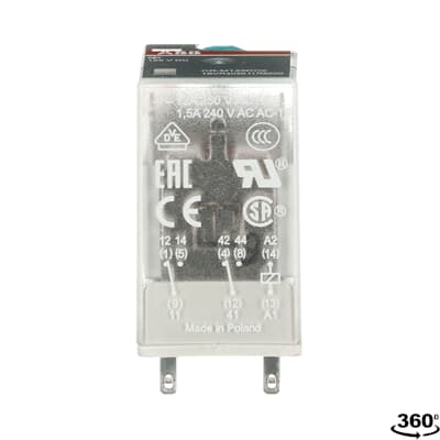 Relé Miniatura 8 pines CR-M125DC2 - 2c/o - 12A - Bobina: 125Vdc, ABB ...