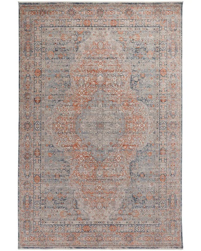 [154783 | 86737] Alfombra (2.38X3)M Color Rust /Azul Marquette