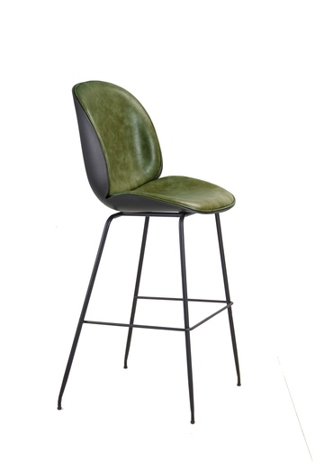 [161010 | 9329C] Silla Bar Cuero Sintetico Patas Metal Map/19 65Cm Altura