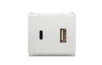[174205 | PRE30456] Placa Usb A+C Modulo (Blanco) Premium