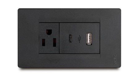 [174206 | PRE30470] Usb A+C Modulo (Negro) Premium