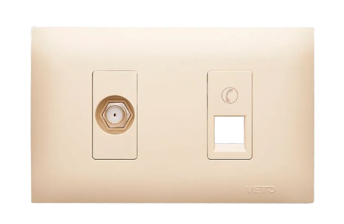 [176116 | VIV14012] Toma Mixto Tf+Tv Marfil Veto Vive