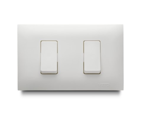 [176254 | VIP12049] Conmutador Doble No Neon Veto Basic Bl