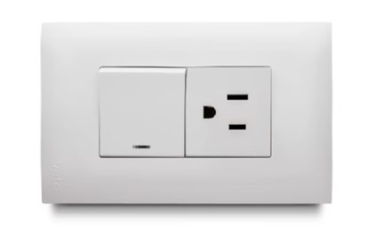 [176299 | VIV14845] Toma Mixto Toma+Int. Balancin Ancho C/Luz Veto Vive