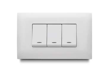 [176302 | VIV14487] Interruptor Triple Balancin Ancho Blanco Veto Vive