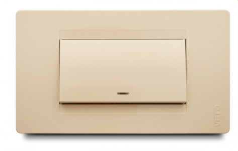 [176307 | VIV14814] Conmutador Simple Balancin Ancho Marfil Veto Vive