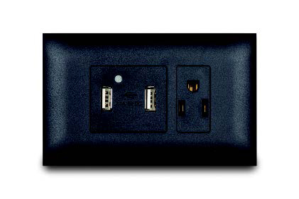 [176359 | VIV19437] Toma Mixto Toma Doble+Usb Negro Veto Vive