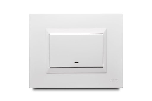 [176500 | PLU60729] Interruptor Simple Preensamblado Bl Veto Plura