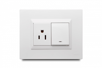 [176503 | PLU60767] Mixto Interruptor+Toma Preensamblado Bl Veto Plura