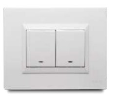 [176505 | PLU60781] Conmutador Doble Preensamblado Bl Veto Plura