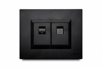 [176525 | PLU61979] Jack Telefono Doble Preensamblado Ne Veto Plura