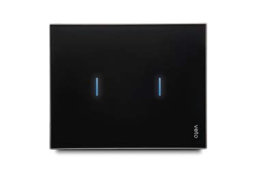 [176532 | PLU60996] Interruptor Inteligente Doble Wifi Plura Smart Negro