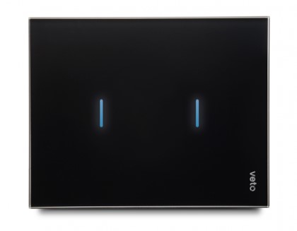 [176538 | PLU62266] Conmutador Inteligente Doble Wifi Plura Smart Negro