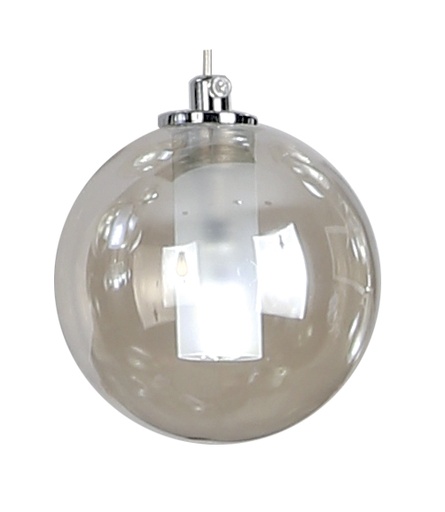 [180145 | 9009-1] Lamp. Colg. Bola Vidrio Ambar 10Cm 1G4