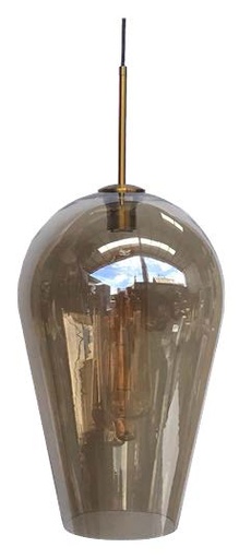 [180161 | 9131-1L Fume] Lamp. Colg. 1E27 Vidrio Fume