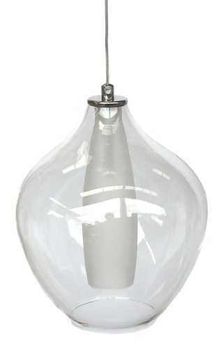 [180167 | 9029-1A Clear] Lamp. Colg. 1L G9 Vidrio Claro (Mm)