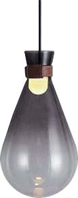 [180197 | 9204-1 B6] Lamp. Colg. 1L E27 T/Gota 36X24Cm Vidrio Azul
