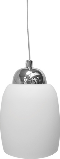 [180210 | K106-opal] Lamp. Colg. 1L E27 Copa Atachado Vidrio Opal D150mm