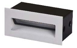 [181013 | DL0159S Wh] Spot Pared Emp. Rect Led 2W 3K Ip65 90-260V 11X3Cm