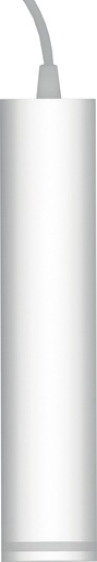 [181047 | TS194E-2501 wh] Lamp. Colg. 1L Gu10 T/Cilindro Blanco (250X55Mm)